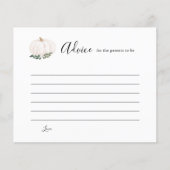 White Pumpkin Baby Advice for the Parents (Voorkant)