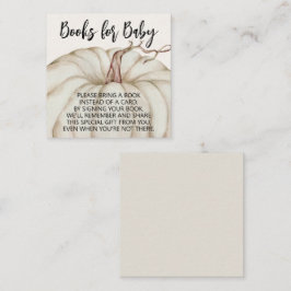 White Pumpkin Baby shower Boeken voor Baby Informatiekaartje