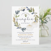 White Pumpkin Baby shower by Mail Invitation Kaart (Staand voorkant)