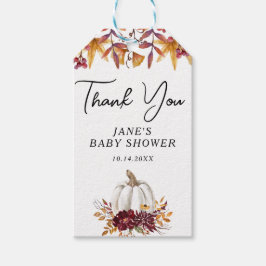 White Pumpkin Baby shower Dank u Cadeaulabel