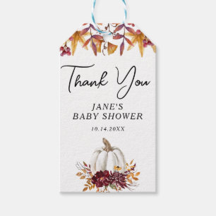 White Pumpkin Baby shower Dank u Cadeaulabel