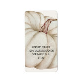 White Pumpkin Baby shower Retouradres Etiket (Voorkant)