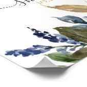 White Pumpkin Baby shower Welkomstteken Poster (Hoek)