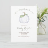 White Pumpkin Bridal Shower Invitation Kaart (Staand voorkant)