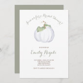 White Pumpkin Bridal Shower Invitation Kaart (Voorkant / Achterkant)