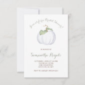 White Pumpkin Bridal Shower Invitation Kaart (Voorkant)