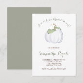 White Pumpkin Bridal Shower Invitation Kaart (Voorkant / Achterkant)