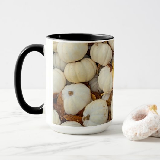 White Pumpkin Combo Mug Mok (Met donut)