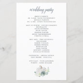 White Pumpkin Elegant Succulent Wedding Programs (Achterkant)