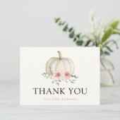 White Pumpkin en Pink Florals Hartelijk dank (Staand voorkant)