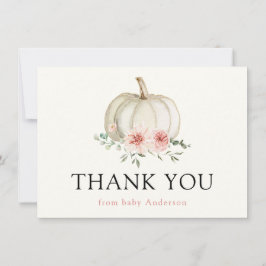 White Pumpkin en Pink Florals Hartelijk dank