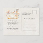 White Pumpkin Fall verlaat 100ste verjaardagsfeest Uitnodiging Briefkaart (Achterkant)