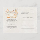 White Pumpkin Fall verlaat 70e verjaardagsfeestje Uitnodiging Briefkaart (Achterkant)