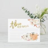 White Pumpkin Floral Advice for the bride to be Advieskaart (Staand voorkant)