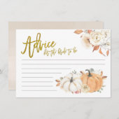 White Pumpkin Floral Advice for the bride to be Advieskaart (Voorkant / Achterkant)