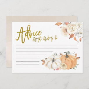 White Pumpkin Floral Advice for the bride to be Advieskaart