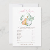 White Pumpkin Fox Raad de juiste prijs spel Kaart (Voorkant)