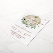 White Pumpkin Friendsgiving Folie Uitnodiging (Gedraaid)