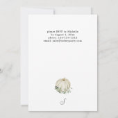 White Pumpkin Friendsgiving Invitation Kaart (Achterkant)