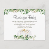 White Pumpkin Greenery Books for Baby Briefkaart (Voorkant)