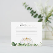 White Pumpkin Greenery Floral Advice Kaart (Staand voorkant)