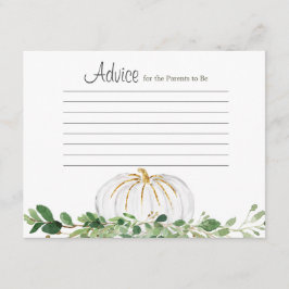 White Pumpkin Greenery Floral Advice Kaart
