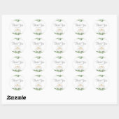 White Pumpkin Greenery Floral Baby shower Ronde Sticker (Vel)
