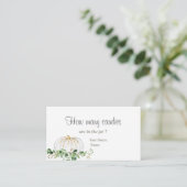 White Pumpkin Greenery Floral Hoeveel Snoepjes Informatiekaartje (Staand voorkant)