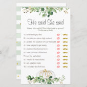 White Pumpkin Greenery Floral zei dat ze zei (Voorkant / Achterkant)