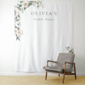 White Pumpkin Greenery Vrijgezellenfeest Backdrop Wandkleed (In situ)