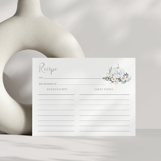White Pumpkin Greenery Vrijgezellenfeest Recipe Ka Briefkaart