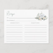 White Pumpkin Greenery Vrijgezellenfeest Recipe Ka Briefkaart (Voorkant)