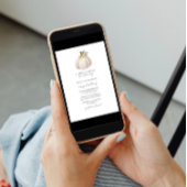 White Pumpkin Herfst Baby shower Uitnodiging