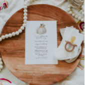 White Pumpkin Herfst Baby shower Uitnodiging