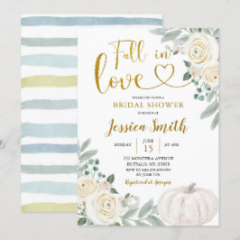 White Pumpkin Herfst in Love Vrijgezellenfeest Kaart