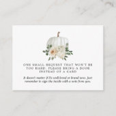 White Pumpkin Herfst Theme Book Request Informatiekaartje (Voorkant)