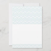 White Pumpkin Light Blue Storybook Fall Weddenscha Kaart (Achterkant)