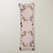 White Pumpkin met een Autumn Leaves Lichaamskussen (Achterkant (Verticaal))