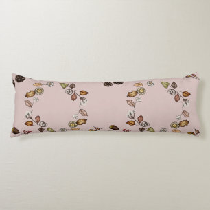 White Pumpkin met een Autumn Leaves Lichaamskussen