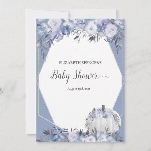 White Pumpkin, mijn mama Baby shower-spel Kaart (Achterkant)