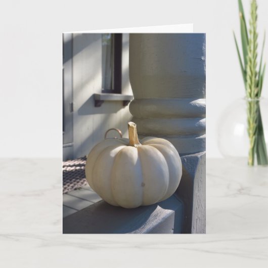 White Pumpkin on the Railing - Martha's Vineyard Kaart (Voorkant)