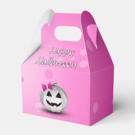 White Pumpkin Pink Girly Halloween Bedankdoosjes