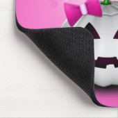 White Pumpkin Pink Girly Halloween Muismat (Hoek)