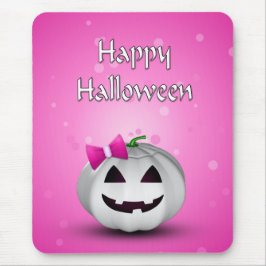 White Pumpkin Pink Girly Halloween Muismat