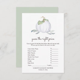 White Pumpkin Raad de juiste prijs spel Kaart