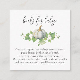 White Pumpkin Rustic Farmhouse Theme Book Request Informatiekaartje