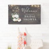 White Pumpkin Rustic Herfst Vrijgezellenfeest Welk Spandoek (Insitu)