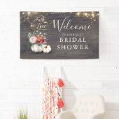 White Pumpkin Rustic Herfst Vrijgezellenfeest Welk Spandoek (Insitu)