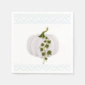 White Pumpkin Storybook Blue Fall Wedding Party Servet (Voorkant)