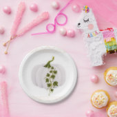 White Pumpkin Storybook Pink Fall Wedparty Papieren Bordje (Feest)